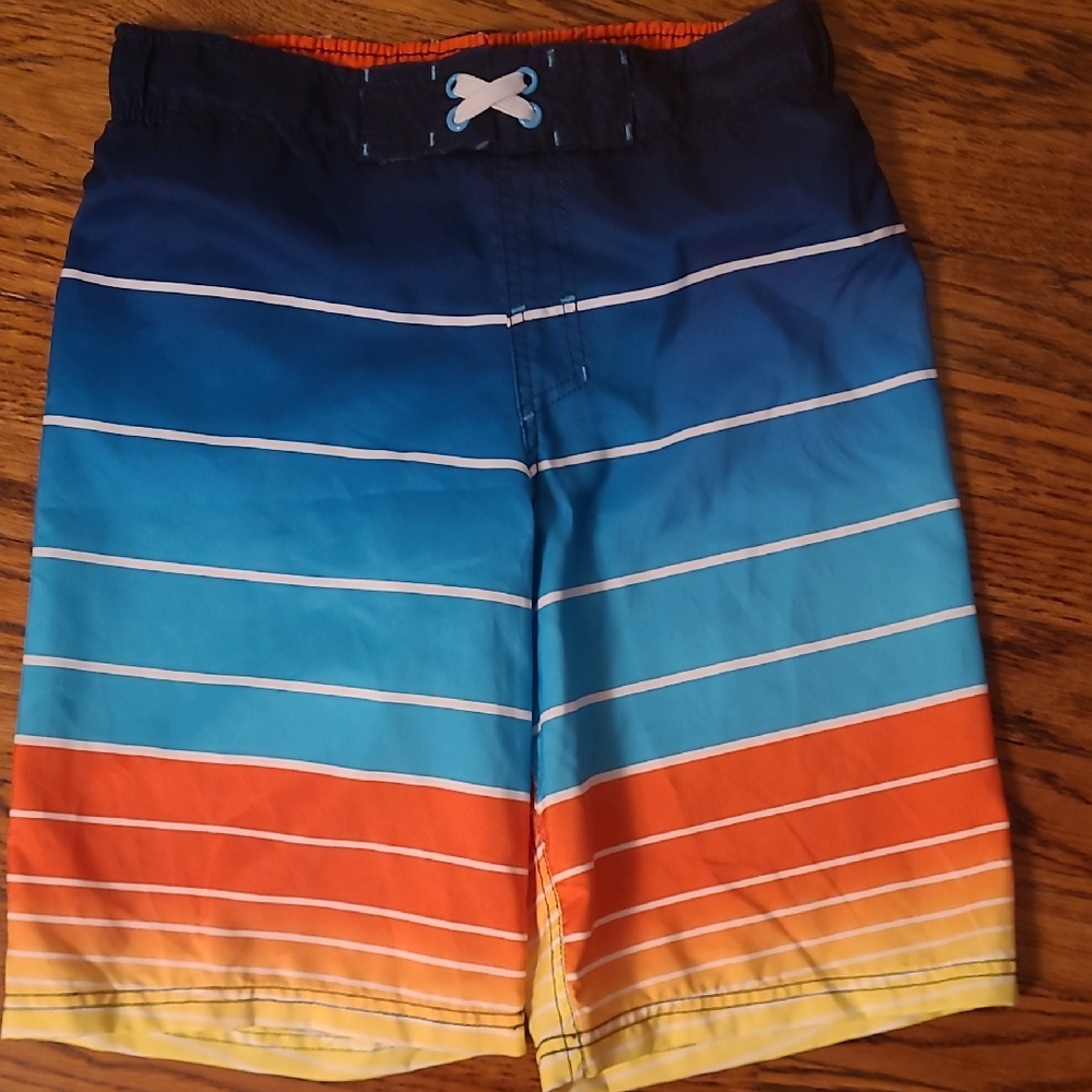 Cherokee Blue and Orange Gradient Swim Shorts